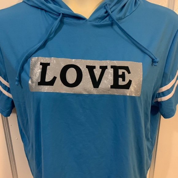 NWT Blue Hooded Top - Picture 2 of 5